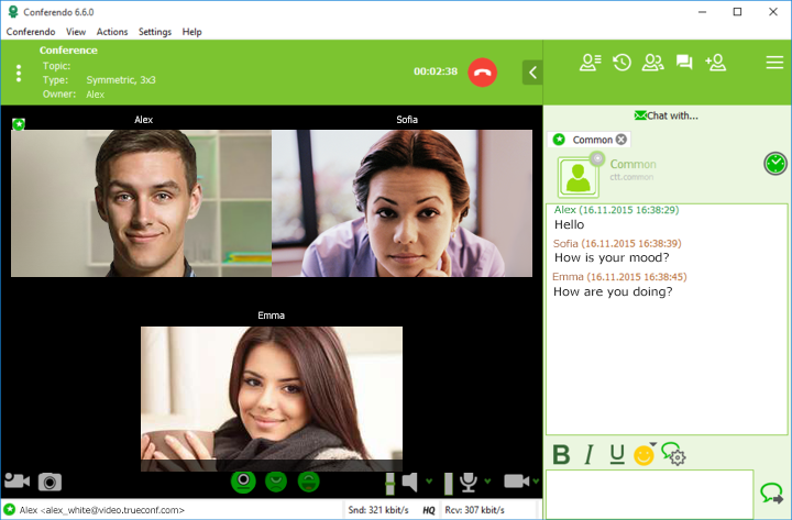 Conferendo Text Chat in Conference